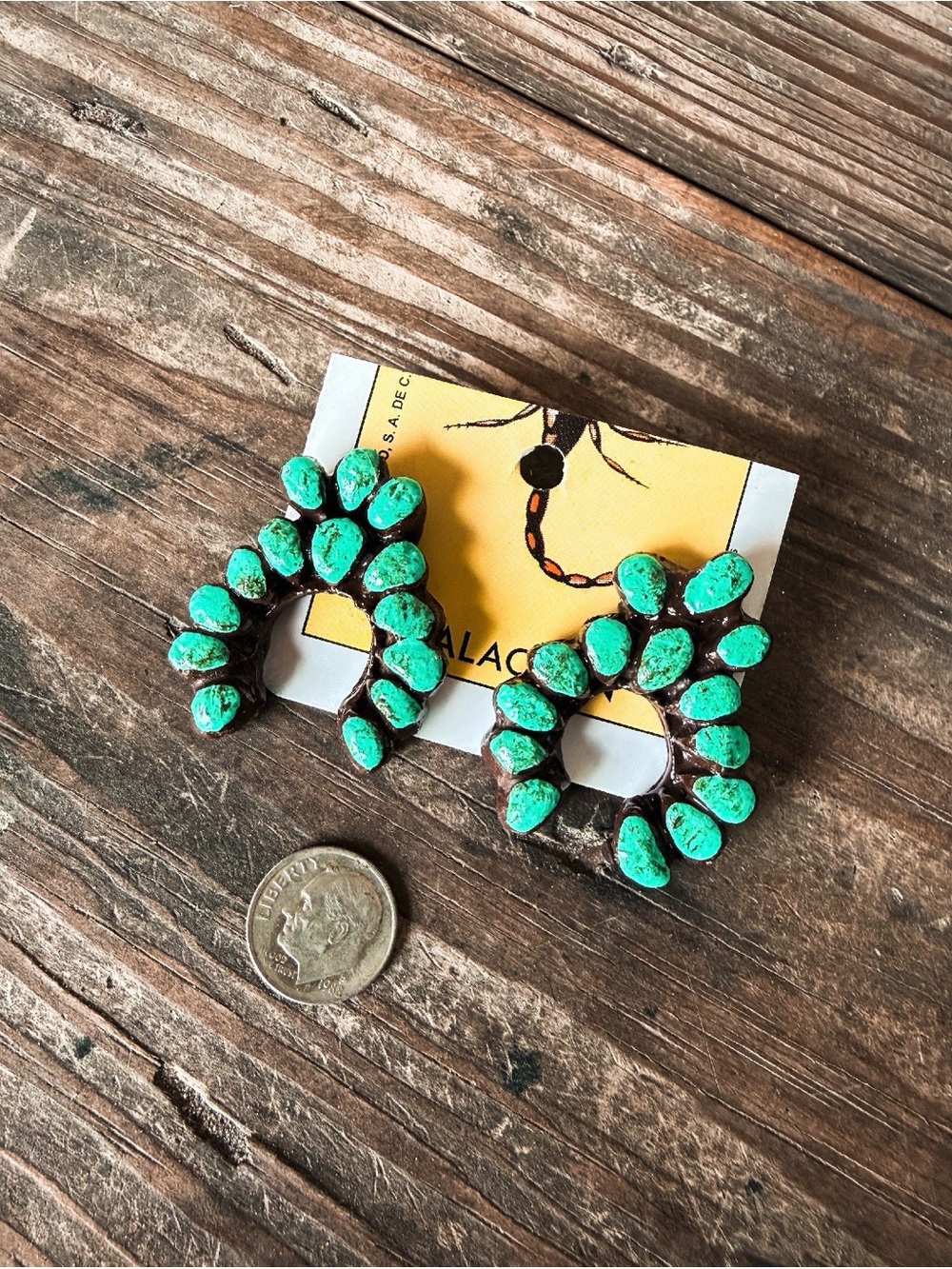 Turquoise Blossom Clay Earrings